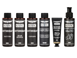 Антиквар Серебро + Антиквар МедьБронза + Антиквар Латунь + Универсальное мыло КППС + Удалитель ржавчины КППС CLASSIC (30г) + Обезжириватель КППС