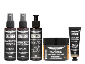 Удалитель уриновых отложений  ORIGINAL (250г) + Удалитель ржавчины CLASSIC (30) + Очиститель стёкол (110) + Антискотч (110) + Универсальное мыло (110)