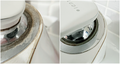 До/после убираем известковый налёт