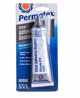 Клей-герметик силиконовый прозрачный 85гр PERMATEX RTV