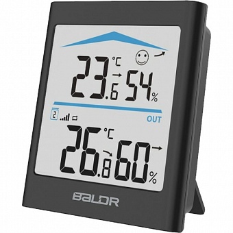 Цифровой термогигрометр BALDR B0135T2H2-BLACK