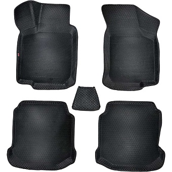 Коврики в салон Фольксваген Гольф 4 / Volkswagen Golf 4 (1997-2004) L.Locker 3D EVA (ЭВА) с бортом