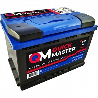 Аккумуляторная батарея Quick Master SP 6СТ-75 (L)-(1) 560А, 277x175x190