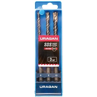 Буры sds-plus по бетону Uragan 901-25554-H3