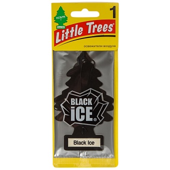 Ароматизатор в машину Car-Freshner Ёлочка Black Ice Черный лед