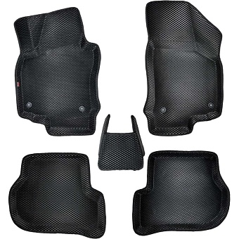 Коврики в салон Фольксваген Гольф 5 / Volkswagen Golf 5 (2004-2009) L.Locker 3D EVA (ЭВА) с бортом