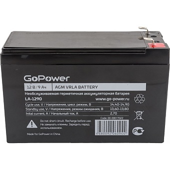 Свинцово-кислотный аккумулятор GoPower LA-1290