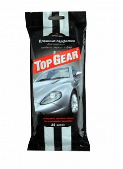 Салфетки TOP GEAR упак. (30 шт.) для стекол.зеркал.фар Top Gear 48038