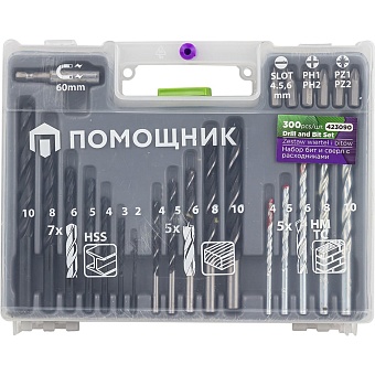 Набор бит и сверл Помощник 423090(57814)