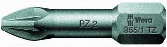 855/1 TZ PZ бита торсионная, вязкая твёрдость, хвостовик 1/4 C 6.3, PZ 1 x 25 мм