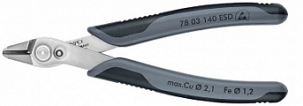 Electronic Super Knips XL бокорезы прециз. ESD, без фаски, рез: мягк. проволока d0.2-2.1мм, проволок