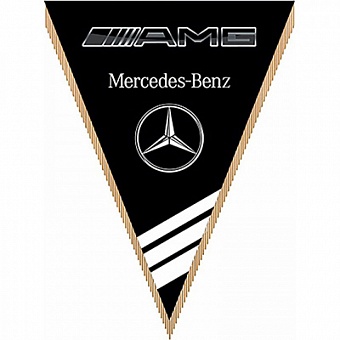 Треугольный автомобильный вымпел SKYWAY Mersedes-Benz amg черный