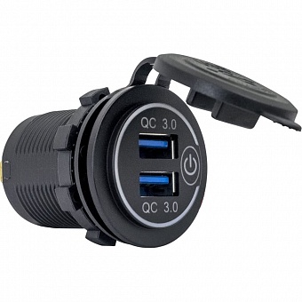 Розетка usb РИФ 2 QC 3.0 34x37x54