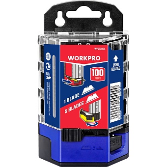 Трапециевидные лезвия для ножа универсального с диспенсером WORKPRO WP213004