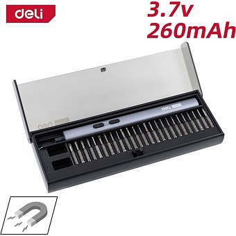 Аккумуляторная прецизионная отвертка DELI Home series Black DY-DP04-1B1