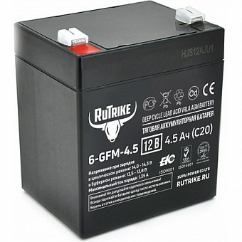 Тяговый аккумулятор Rutrike 6-GFM-4,5